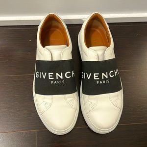Givenchy City Leather Slip-On Sneakers with Logo Strap